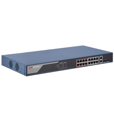 Коммутатор 16 портов управляемый Hikvision DS-3E1318P-EI(B) PoE