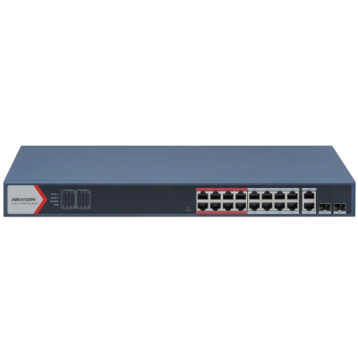 Коммутатор 24 порта управляемый Hikvision DS-3E1326P-EI(B) POE