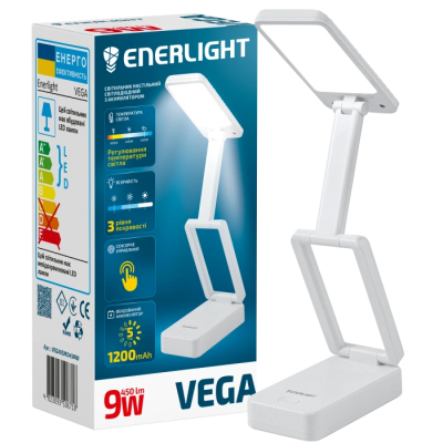 Светильник настольный светодиодный с аккумулятором ENERLIGHT VEGA 9Вт 3000-6000K
