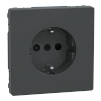 РОЗЕТКА с/к и шторкой АНТРАЦИТ Schneider Electric Merten System Design MTN2300-6034