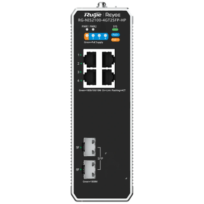 Коммутатор 4 порта управляемый Ruijie Reyee RG-NIS2100-4GT2SFP-HP PoE++