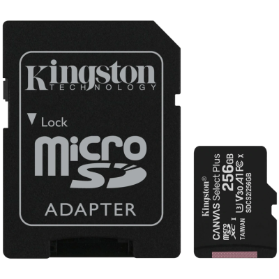 Модуль флэш-памяти Kingston 256GB micSDXC Canvas Select Plus 100R A1 C10 Card