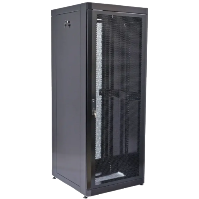 Шкаф черный, перфорированная дверь 19" 45U, 800х865 мм