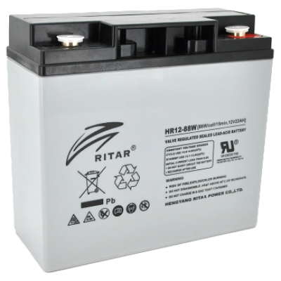 Свинцово-кислотная аккумуляторная батарея AGM RITAR HR1288W 22А•ч 12В