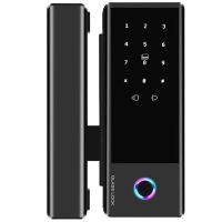 Умный биометрический замок на стеклянную дверь SEVEN LOCK SL-7776BF black
