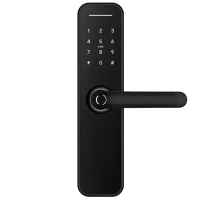Умный дверной биометрический замок SEVEN LOCK SL-7766BF black (без врізної частини)