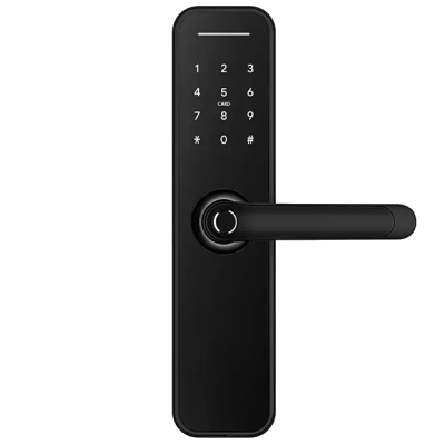 Умный дверной биометрический замок SEVEN LOCK SL-7766BF black (без врізної частини)