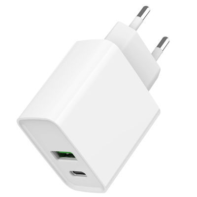 Сетевое зарядное устройство Gembird TA-UC-PDQC20-01-W 1 USB-A + 1 Type-C (PD20Вт + QC3.0 18Вт)