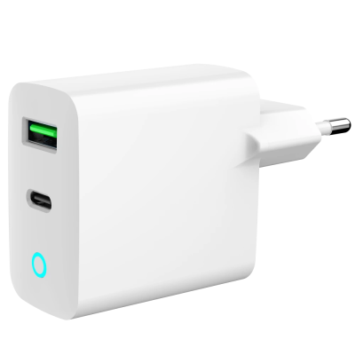 Сетевое зарядное устройство Gembird TA-UC-PDQC20L-W-01 1 USB-A + 1 Type-C (PD20Вт + QC3.0 18Вт)