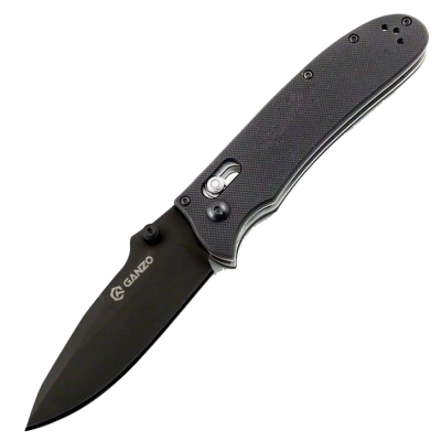 Нож складной с черным лезвием Ganzo G704