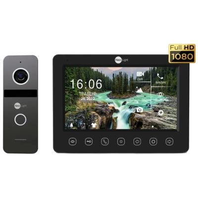 Комплект видеодомофона Neolight NeoKIT FHD Pro B/GRAPHITE (KAPPA + HD + SOLO FHD)