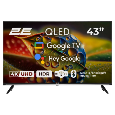 Телевизор 2E 43A77Q 43” дюйма 3840x2160 QLED Google TV