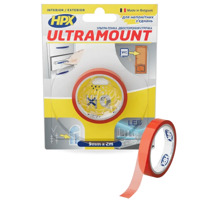 Лента двухсторонняя HPX UM0902 ULTRA MOUNT 9мм х 2м