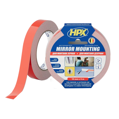 Лента двухсторонняя вспененная для зеркал HPX DS1905 MIRROR MOUNTING 19мм х 5м