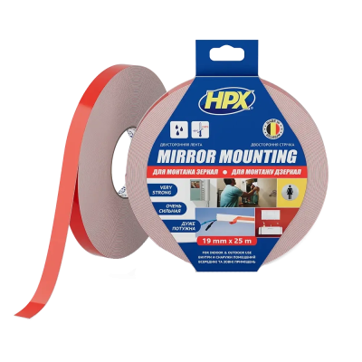 Лента двухсторонняя вспененная для зеркал HPX DS1925 MIRROR MOUNTING 19мм х 25м