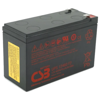Свинцово-кислотная аккумуляторная батарея CSB UPS12460F2 9А•ч 12В