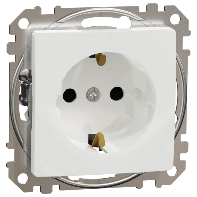 Розетка Schneider Electric Sedna Design & Elements SDD111022 с заземлением и шторками