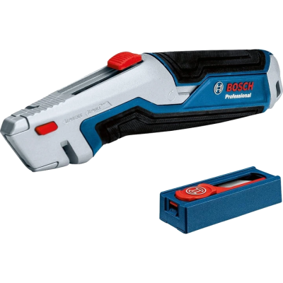 Выдвижной нож и диспенсер с 10 лезвиями Bosch Professional (1600A027M5) 185 мм