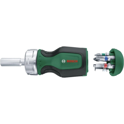 Отвертка Bosch Stubby (1600A027PK) с трещоткой + 6 бит