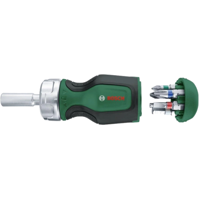 Отвертка с трещоткой + 6 бит Bosch Bike (1600A027PN)