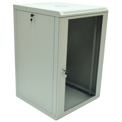 Шкаф 19"18U 600x600x907 акриловое стекло серое