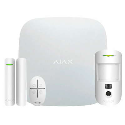 Комплект охранной сигнализации Ajax StarterKit Cam Plus HDR ECG (8EU) UA white
