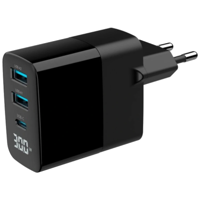 Сетевое зарядное устройство Gembird TA-UC-PDQC30LCD-BK-02