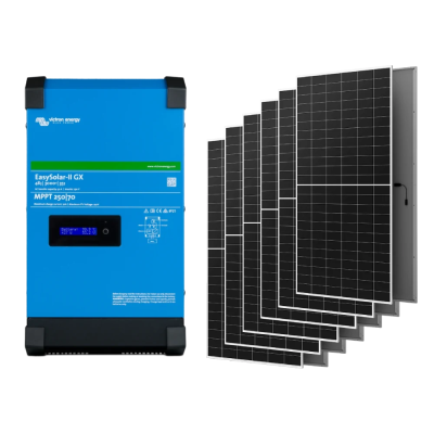 Система автономного питания однофазная Victron Energy EasySolar-II GX 48/3000/35-32 + AIKO G645-MCH72Dw 2.4 кВт