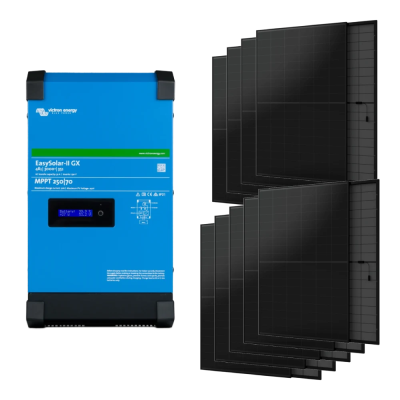 Система автономного питания однофазная Victron Energy EasySolar-II GX 48/3000/35-32 + AIKO-A445-MAH54Mb 2.4 кВт