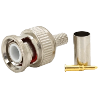Разъем BNC-M - RG-58 crip + желтый наконечник Q100/2500