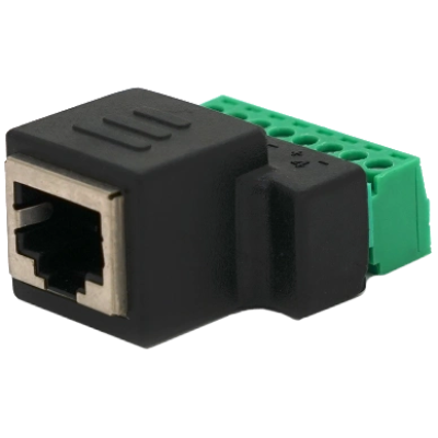 Разъем RJ-45(F) (8 контактов) с клеммами под кабель