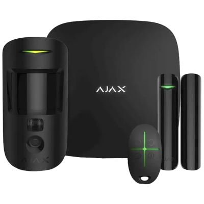 Комплект охранной сигнализации Ajax StarterKit Cam Plus HDR (8EU) UA black