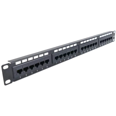 Патч-панель Hypernet NVC-PN-12/24 CAT5/CAT6 19" 1U 24 порта экранированная