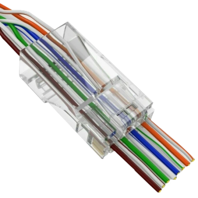 Коннектор Merlion RJ-45 8P8C UTP Cat-5 (50 шт/уп.) для сквозного подключения