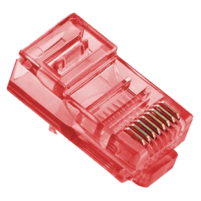 Коннектор Merlion RJ-45 8P8C UTP Cat-5 (100 шт/уп.) Q100 Red