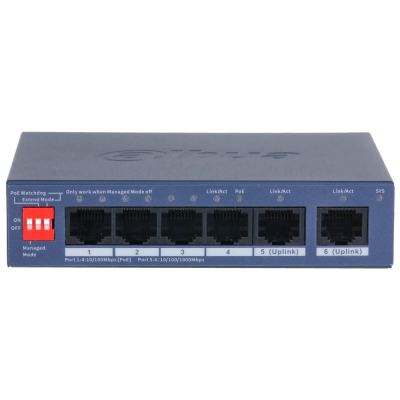 Коммутатор 6 портов управляемый Dahua DH-CS4006-4ET2GT-36 PoE Коммутатор 6 портов управляемый Dahua DH-CS4006-4ET2GT-36 PoE