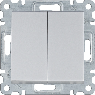 Выключатель 2-клавишный Hager Lumina WL0042