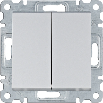 Выключатель Hager Lumina WL0052 2-кл. универсальный Выключатель Hager Lumina WL0052 2-кл. универсальный
