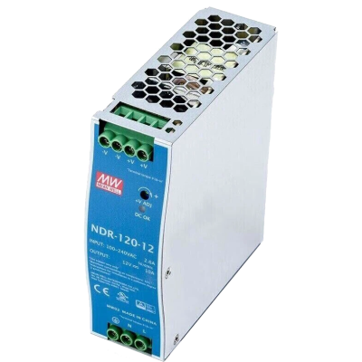 Блок питания Mean Well NDR-120-12 120Вт 10A 12В на DIN-рейке Блок питания Mean Well NDR-120-12 120Вт 10A 12В на DIN-рейке