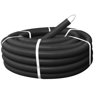 Труба гофрированная 750Н 16/12мм бухта 100м гибкая с протяжкой негорючая UF-стойка Труба гофрированная 750Н 16/12мм бухта 100м гибкая с протяжкой негорючая UF-стойка