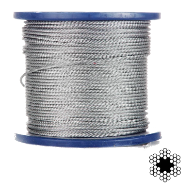 Трос оцинкованный APRO 3мм DIN 3055 (6x7) бухта 200м Трос оцинкованный APRO 3мм DIN 3055 (6x7) бухта 200м