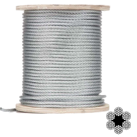 Трос оцинкованный APRO 8мм DIN 3055 (6x7) бухта 100м