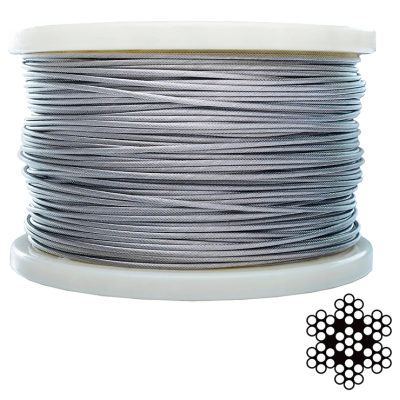 Трос нержавеющий APRO 4 мм DIN 3055 (6х7+1х7) А2 200 м Трос нержавеющий APRO 4 мм DIN 3055 (6х7+1х7) А2 200 м