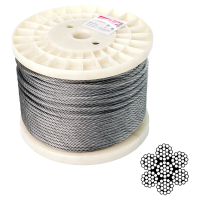 Трос нержавеющий APRO 5 мм DIN 3055 (6х19+1х19) А2 100 м