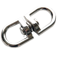 Вертлюг никелированный петля-петля APRO 6мм (20шт)