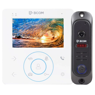 Комплект видеодомофона BCOM BD-480 White Kit