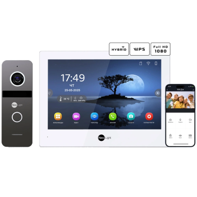 Комплект відеодомофону Neolight ALPHA Hybrid + SOLO FHD Graphite