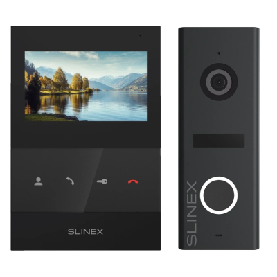 Комплект відеодомофону Slinex SQ-04 Black + ML-17HR Graphite