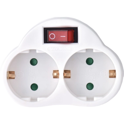 Адаптер з вимикачем EMOS P0063 2 розетки