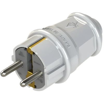 Вилка NA-UEA 1010 євро з з/к 16А біла